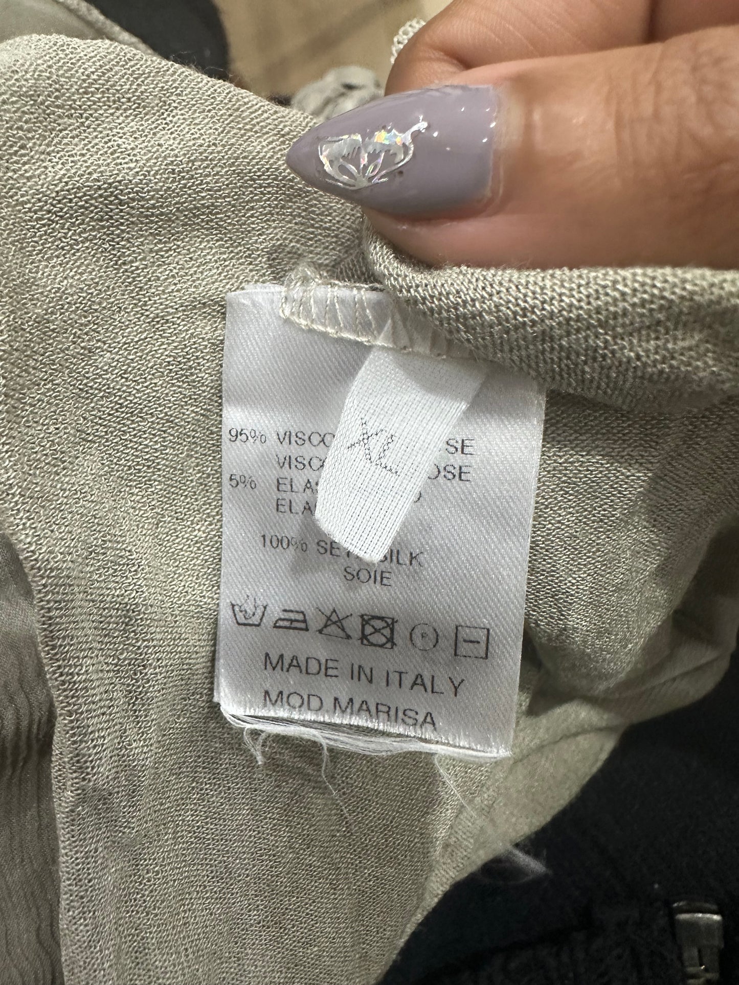 romantic grunge edit | medium grey frill long sleeve wrap top