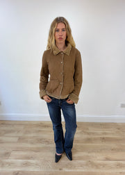 medium beige suede coat
