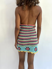 Beach drop | pequeño mini vestido de ganchillo rosa