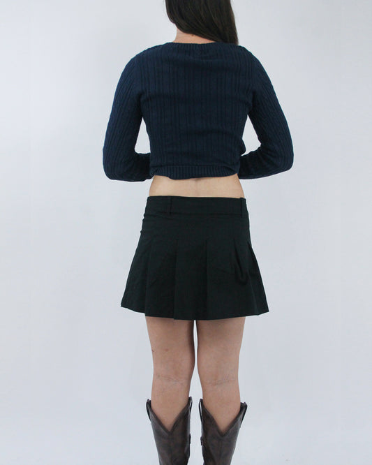 gilmore girls | small black pleated mini skirt