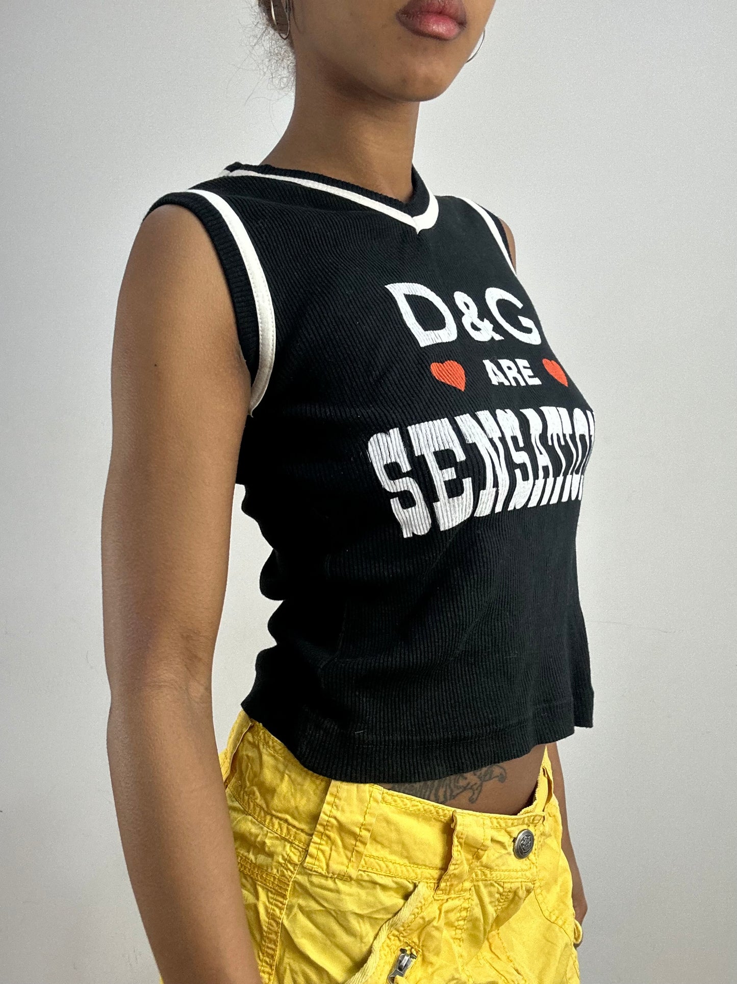 vintage edit thirty-six | small/medium black dolce and gabbana top