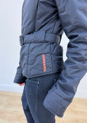 large navy prada jacket