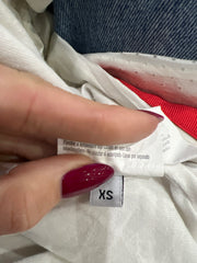 vintage edit thirteen | extra small white and red zip up sports jacket