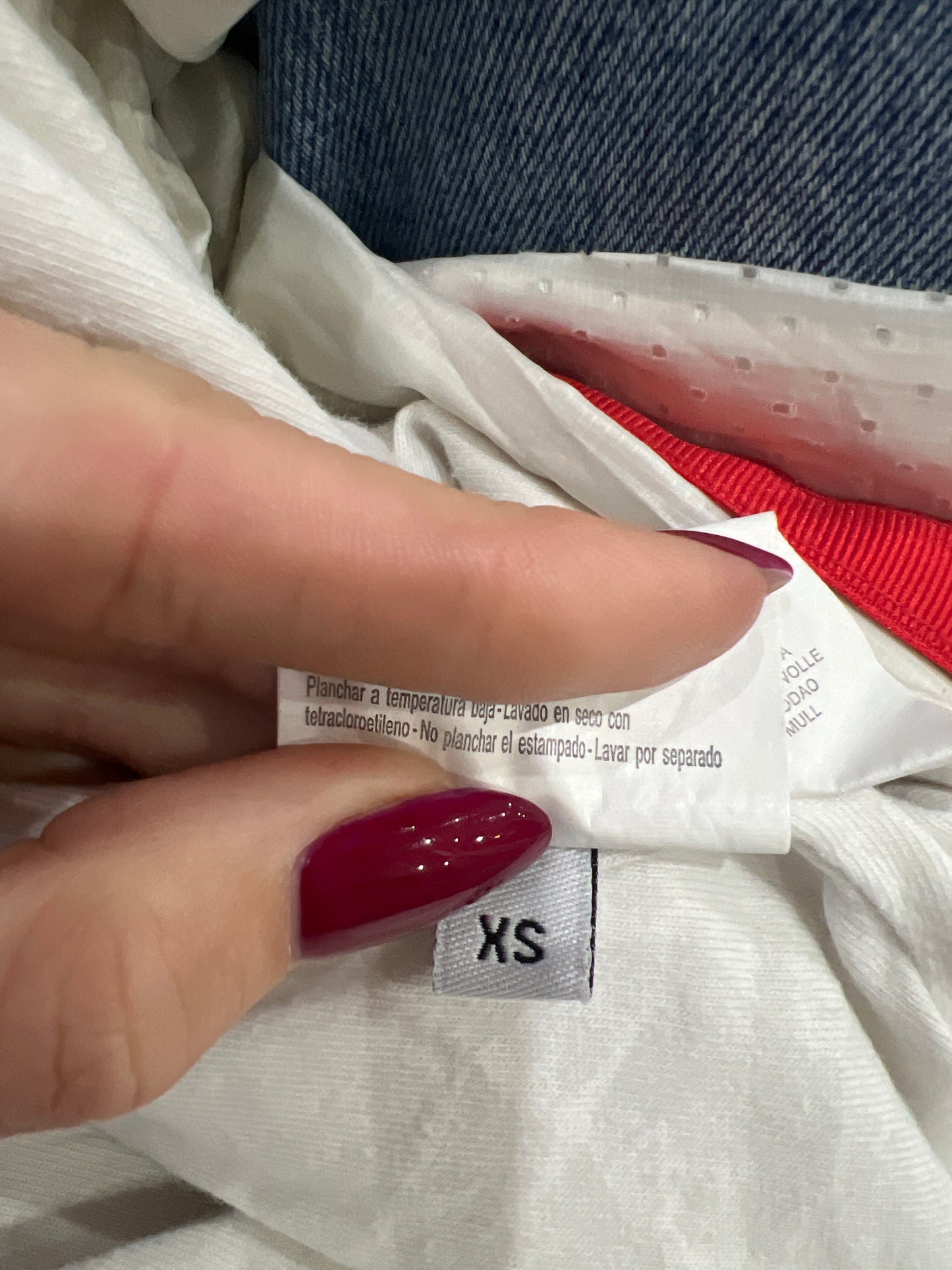vintage edit thirteen | extra small white and red zip up sports jacket