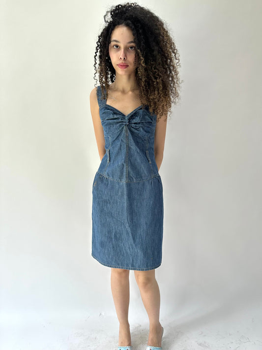 festival drop | small/medium blue denim midi dress