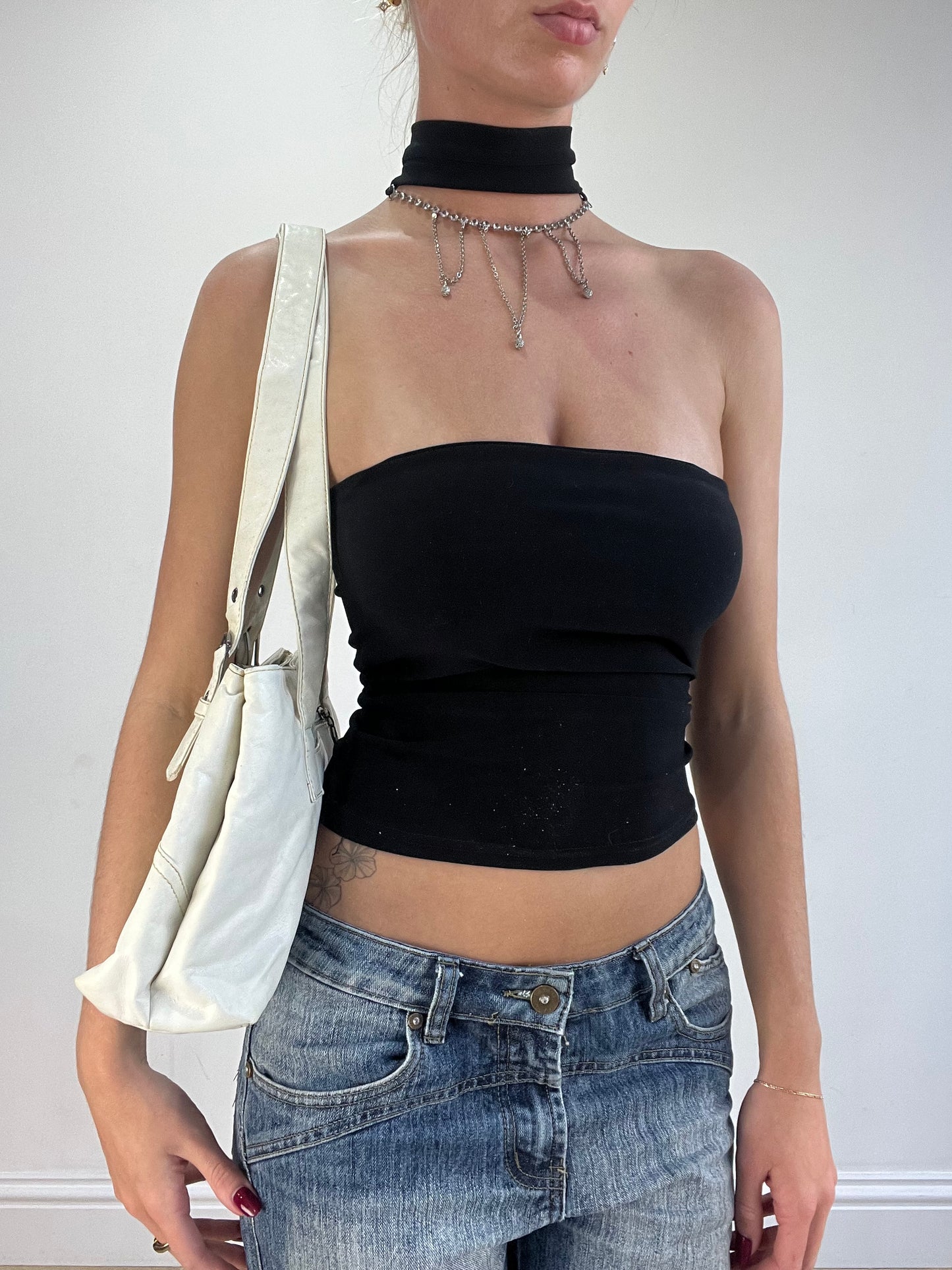 vintage edit sixteen | white faux leather shoulder bag