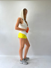 athleisure edit | small white deep v neck hoodie