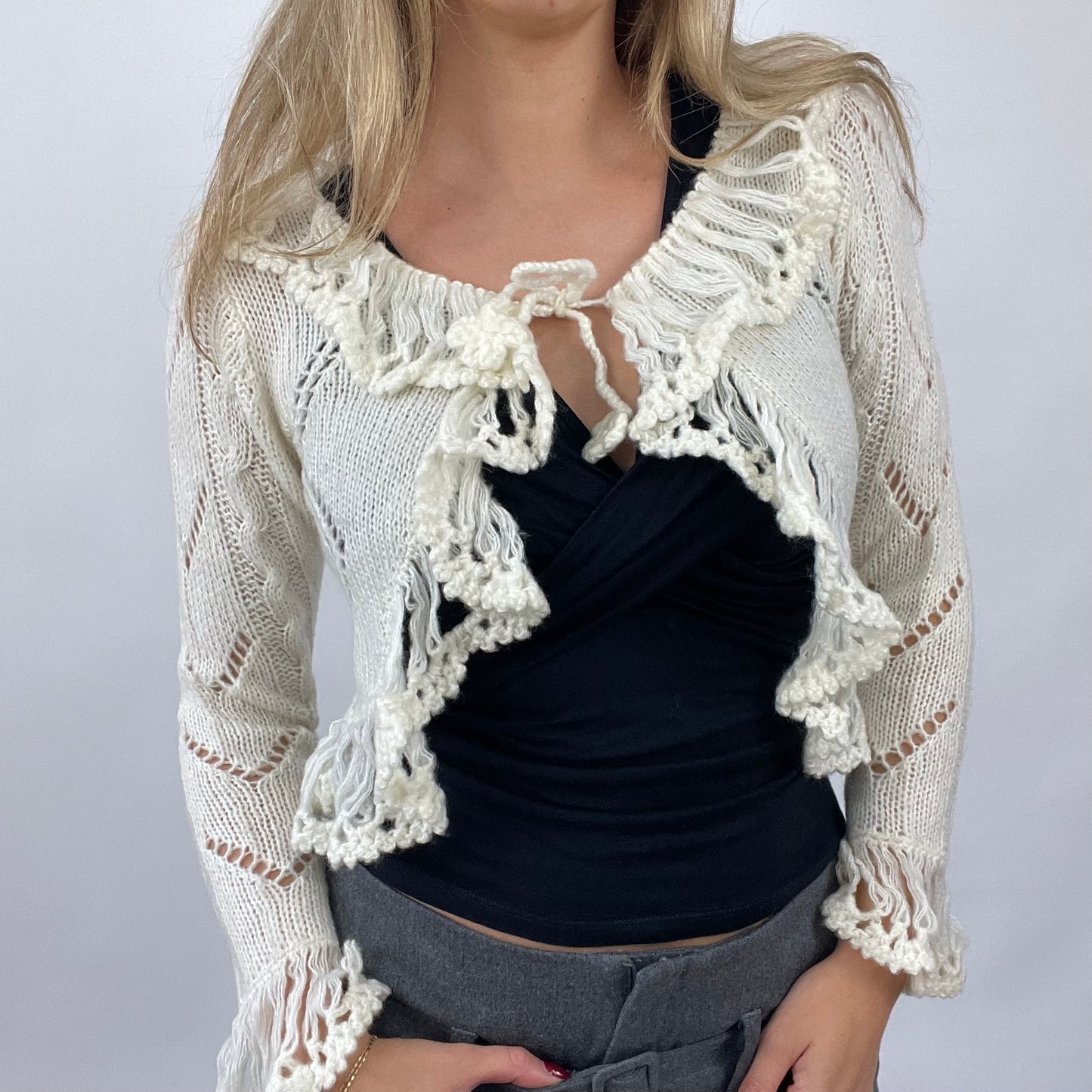 💻 90s MINIMALISM DROP | small cream knitted cardigan