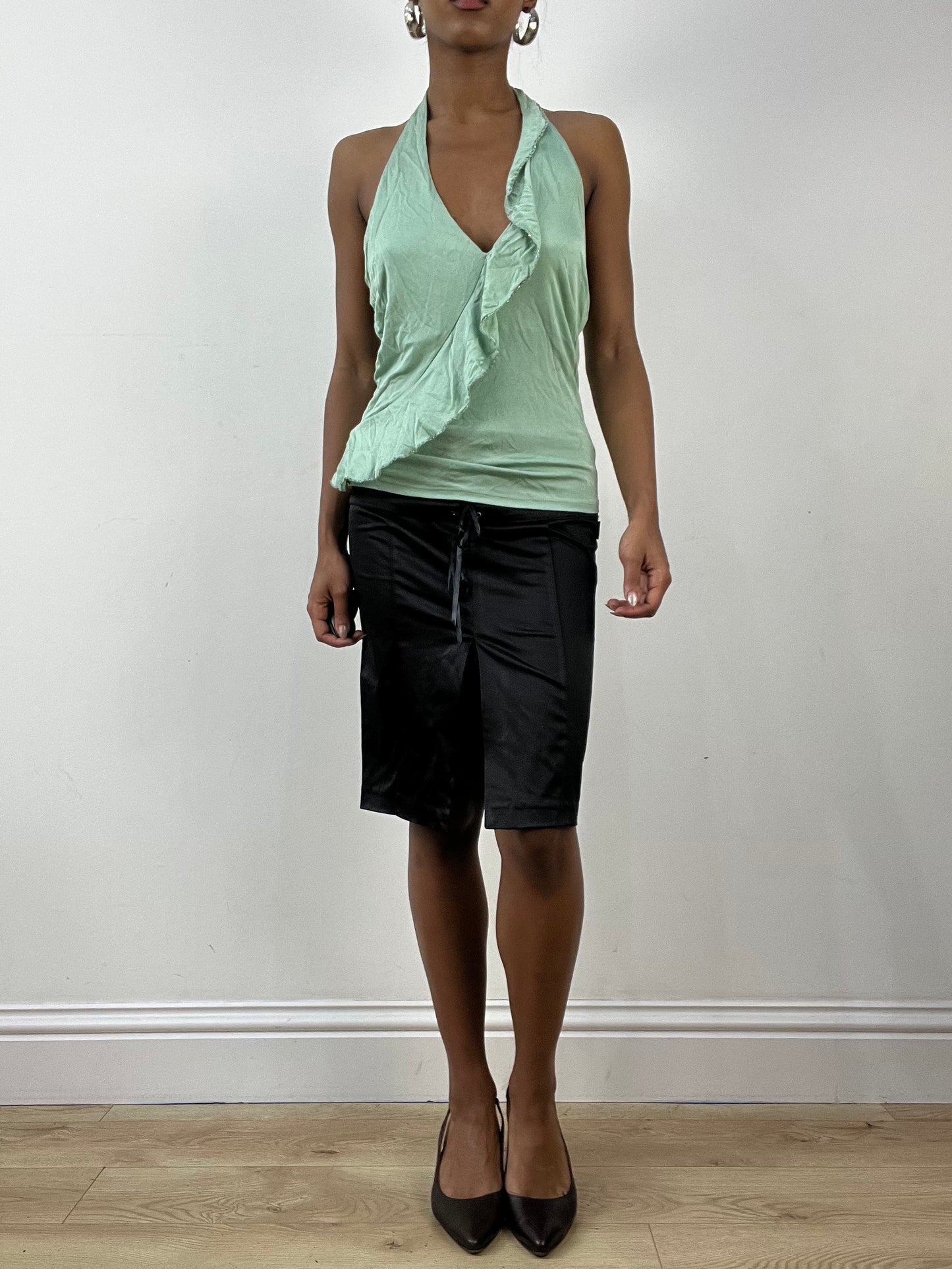 BEST PICKS | small teal old h&m halterneck top