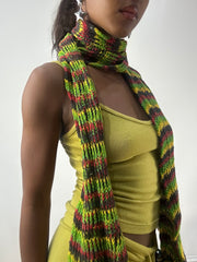 💻 BEST PICKS | 1 tamanho verde estripado knit scarf