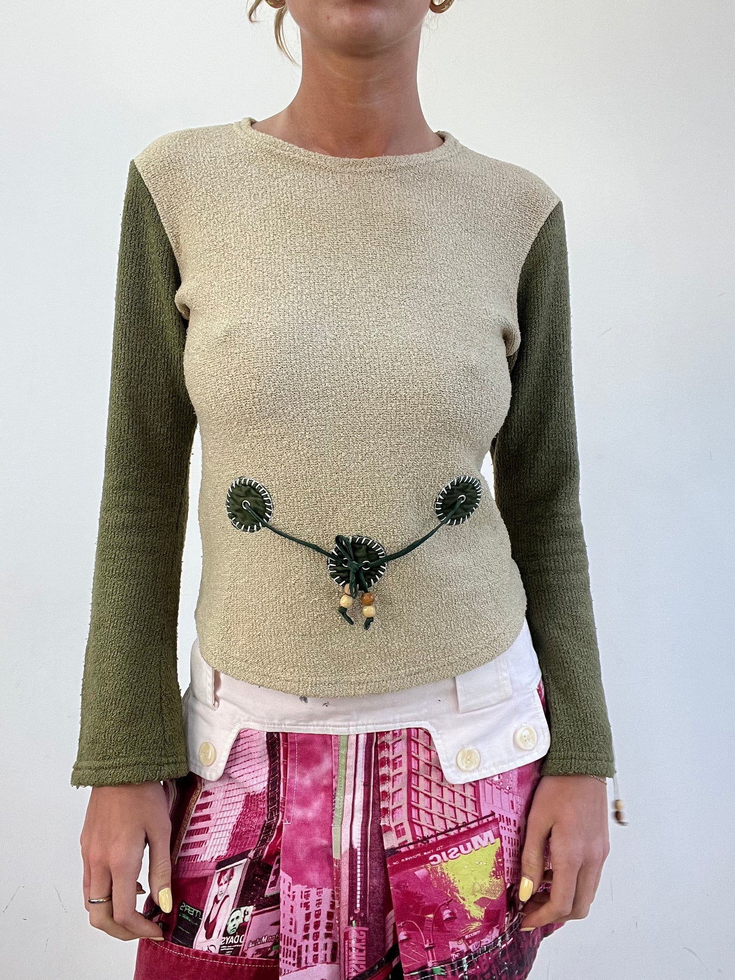 vintage edit eleven | small two tone green jumper