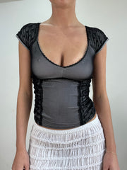 #317 SAMPLE SALE | Extra Pequena Maria Branca Vestido Superior