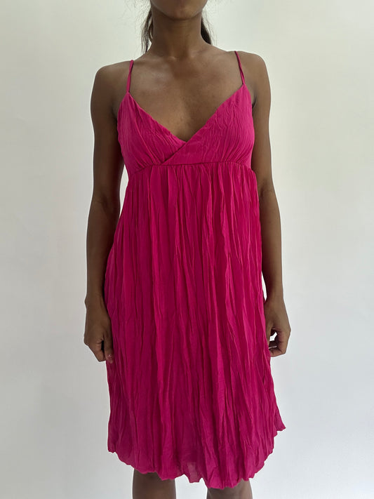 💚colourmaxxing drop | small/medium pink draped midi dress
