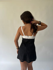 SATC drop | taille: S · couleur: noir + blanc · article: robe · détails: pois