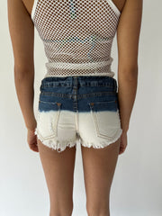 festival drop | Pequeno azul e branco billabong denim mini cortinas