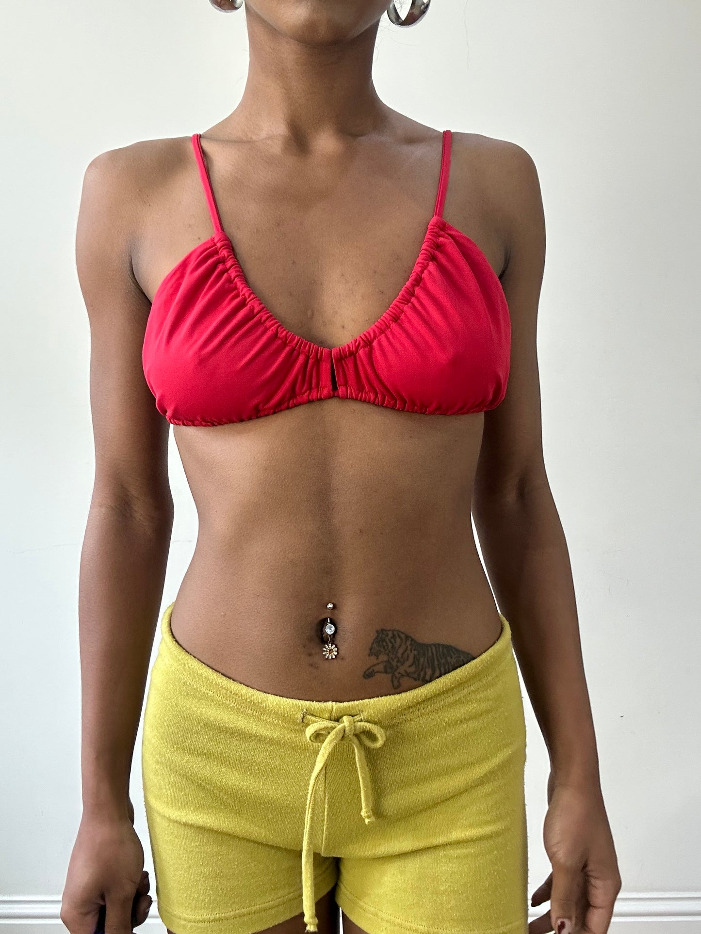 vintage edit thirty-one | small red ruched bikini set