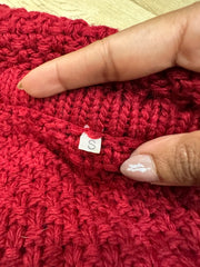 BEST PICKS | small red knit cardigan top with 3d floral details