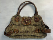 gossip girl drop | one size brown dolce & gabbana logo handbag