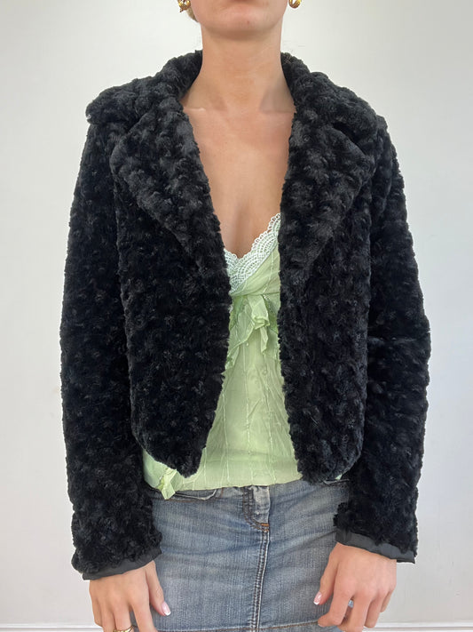vintage edit twenty | medium black faux fur jacket