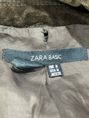 autumn picks | medium green brown mid-length coat with frog buttons details