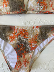 festival drop | Pequeno calzedonia naranja embroiderado set de bikini