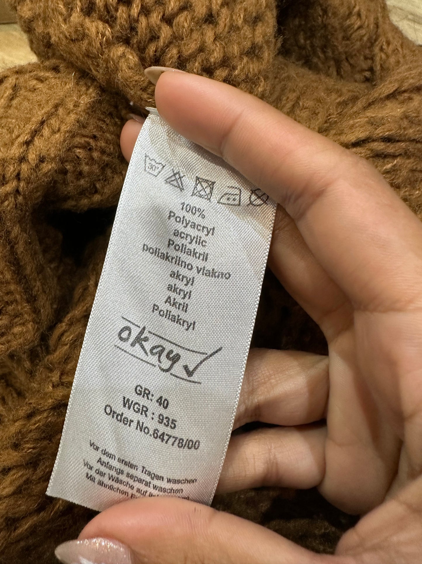 vintage edit thirty-three | medium brown cable knit jumper