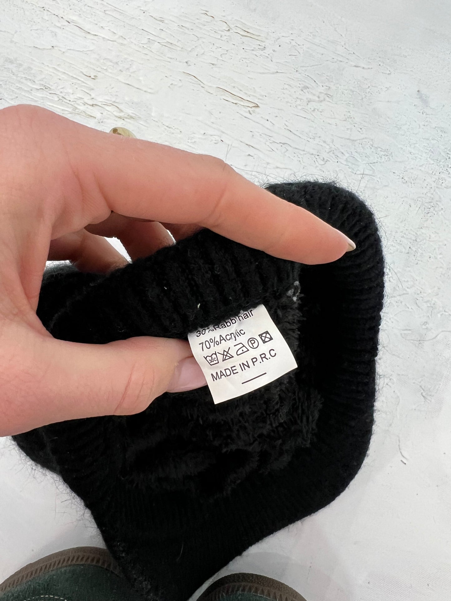 vintage edit ten | black knitted cap hat