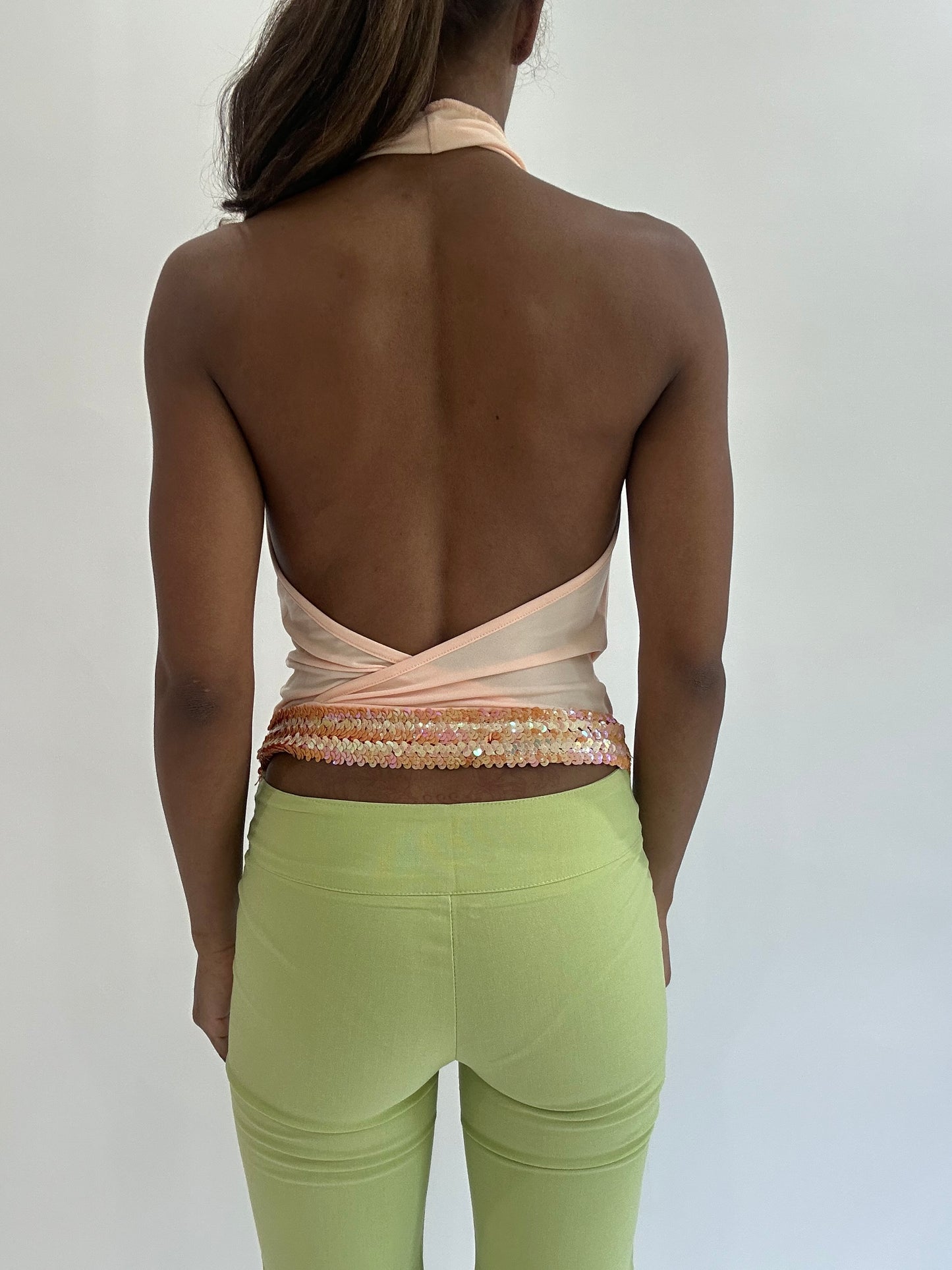 colourmaxxing drop | small pink cowl neck halterneck top