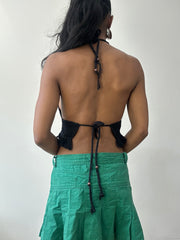 BEST PICKS | small black crotchet halterneck top