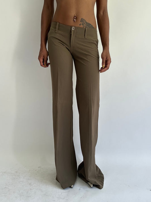 ‼️| brown straight leg trousers