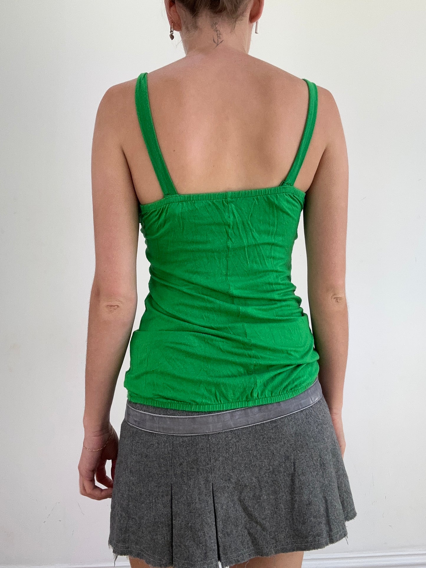 summer edit | small green cami with ribbon detail