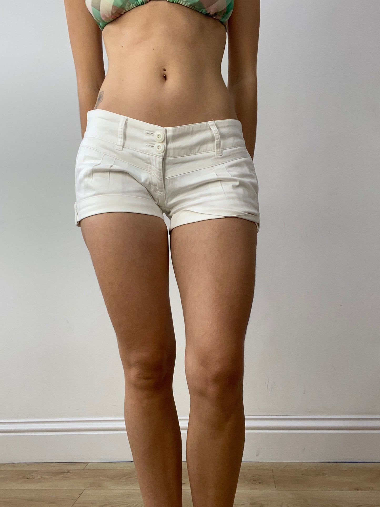 vintage edit thirty | small white mini shorts