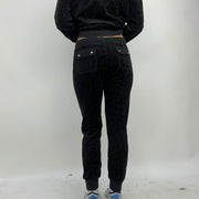 ELEVATED SPORTSWEAR DROP | Leopardo preto média impressão velour tracksuit