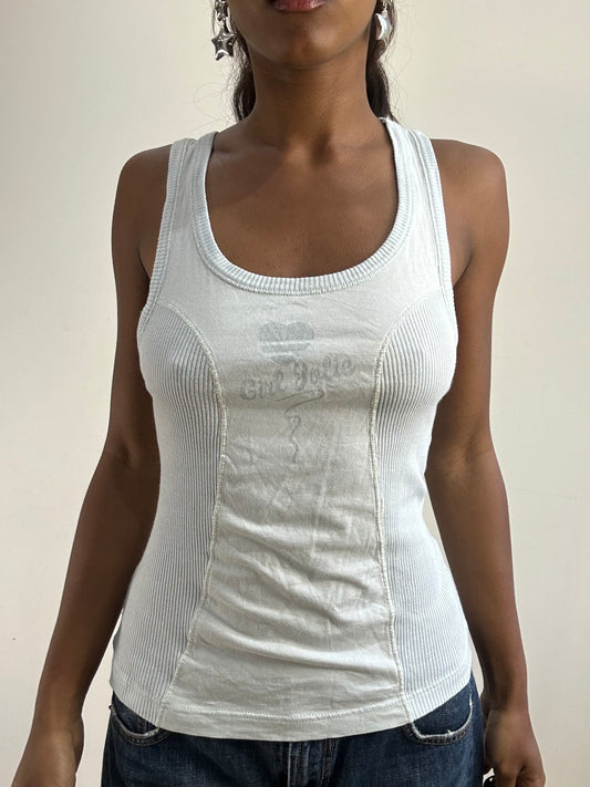 BEST PICKS | small light blue tank top with knit panels