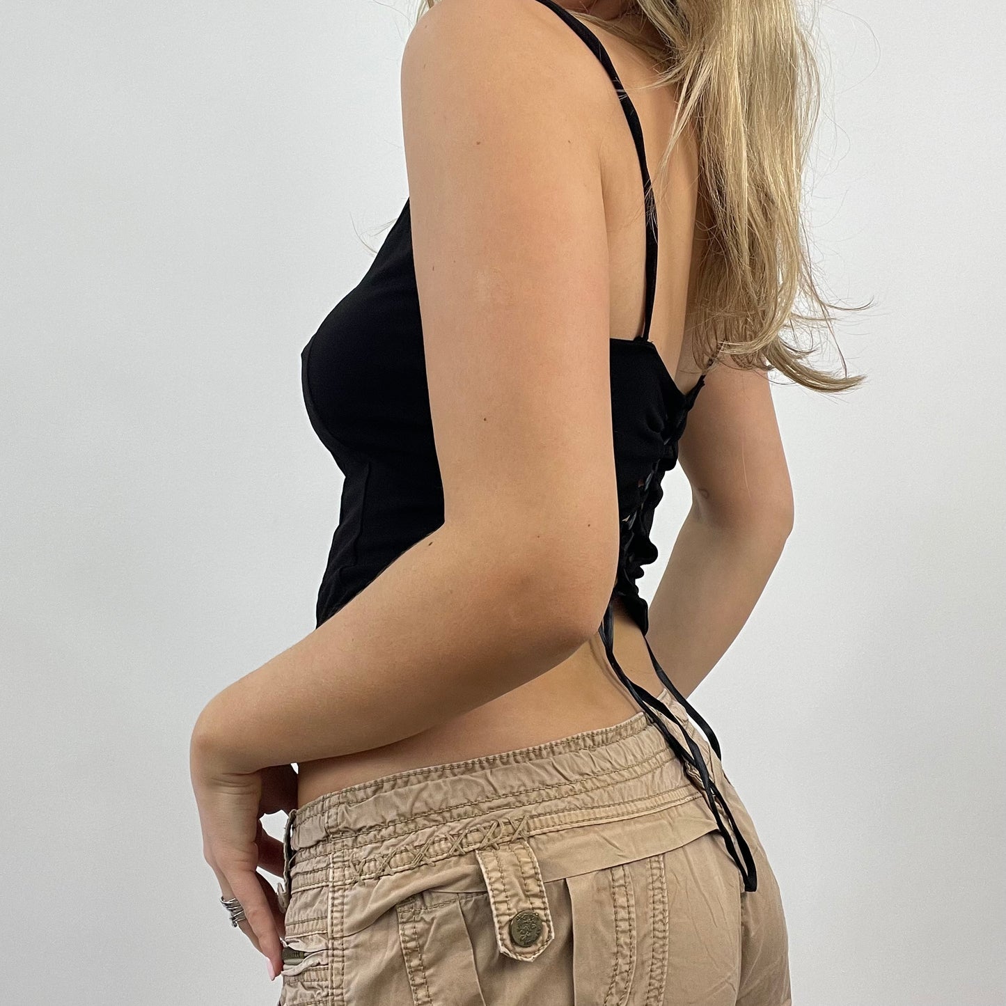 💚 💻 BEST PICKS | small black top with lace up back