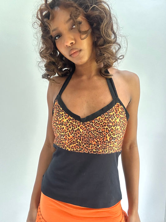 BEST PICKS | small black patterned halterneck top