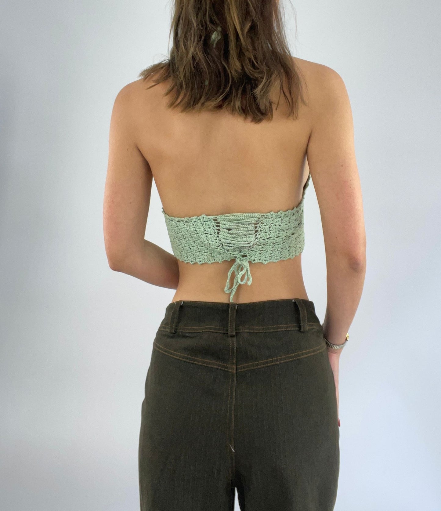 💚 GIRLS TRIP DROP | xs green crochet top bralette