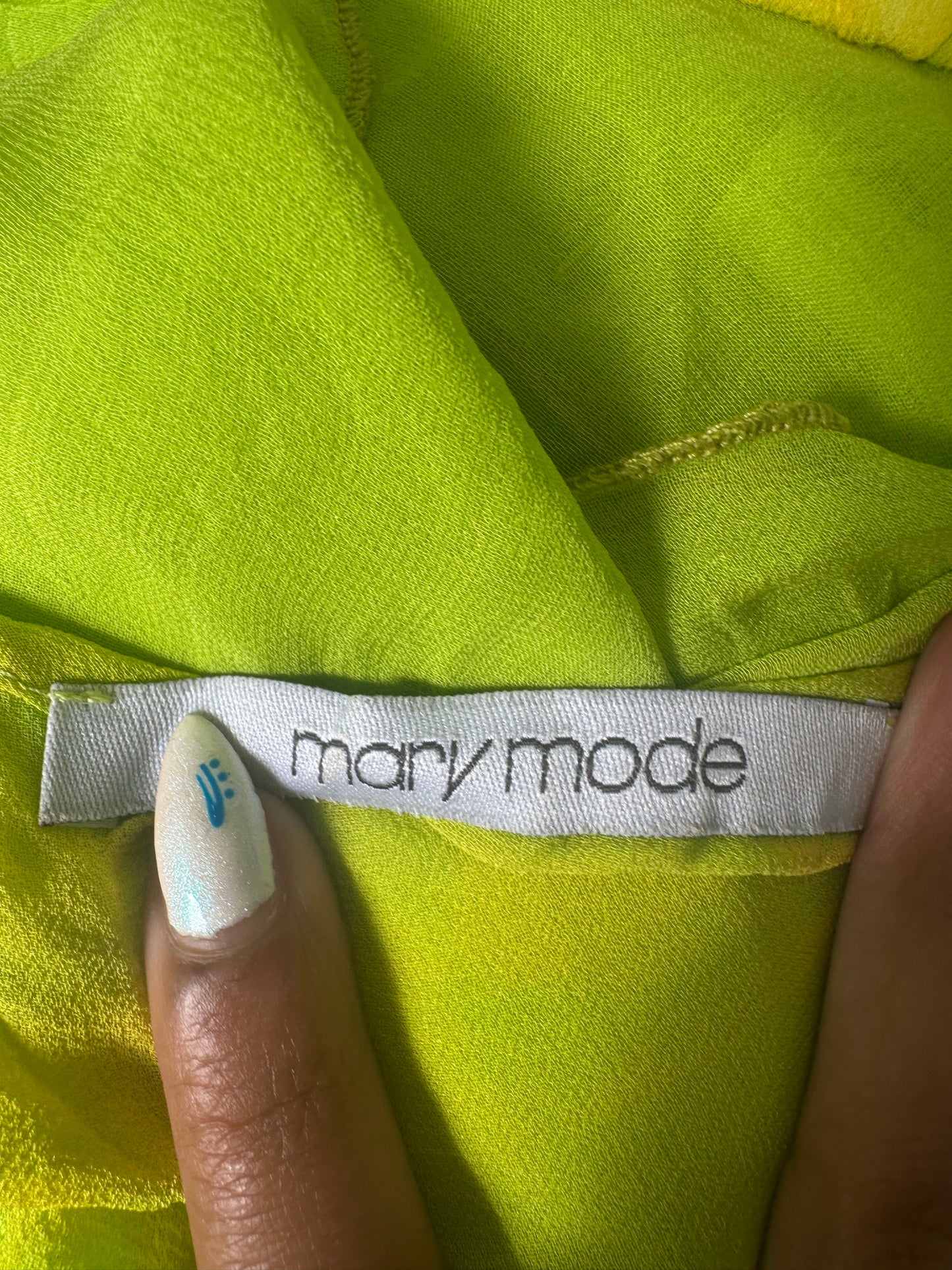 sailor drop | small fluorescent green frill top