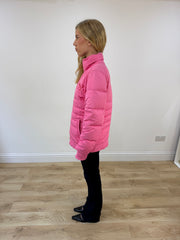 large pink puma puffer coat