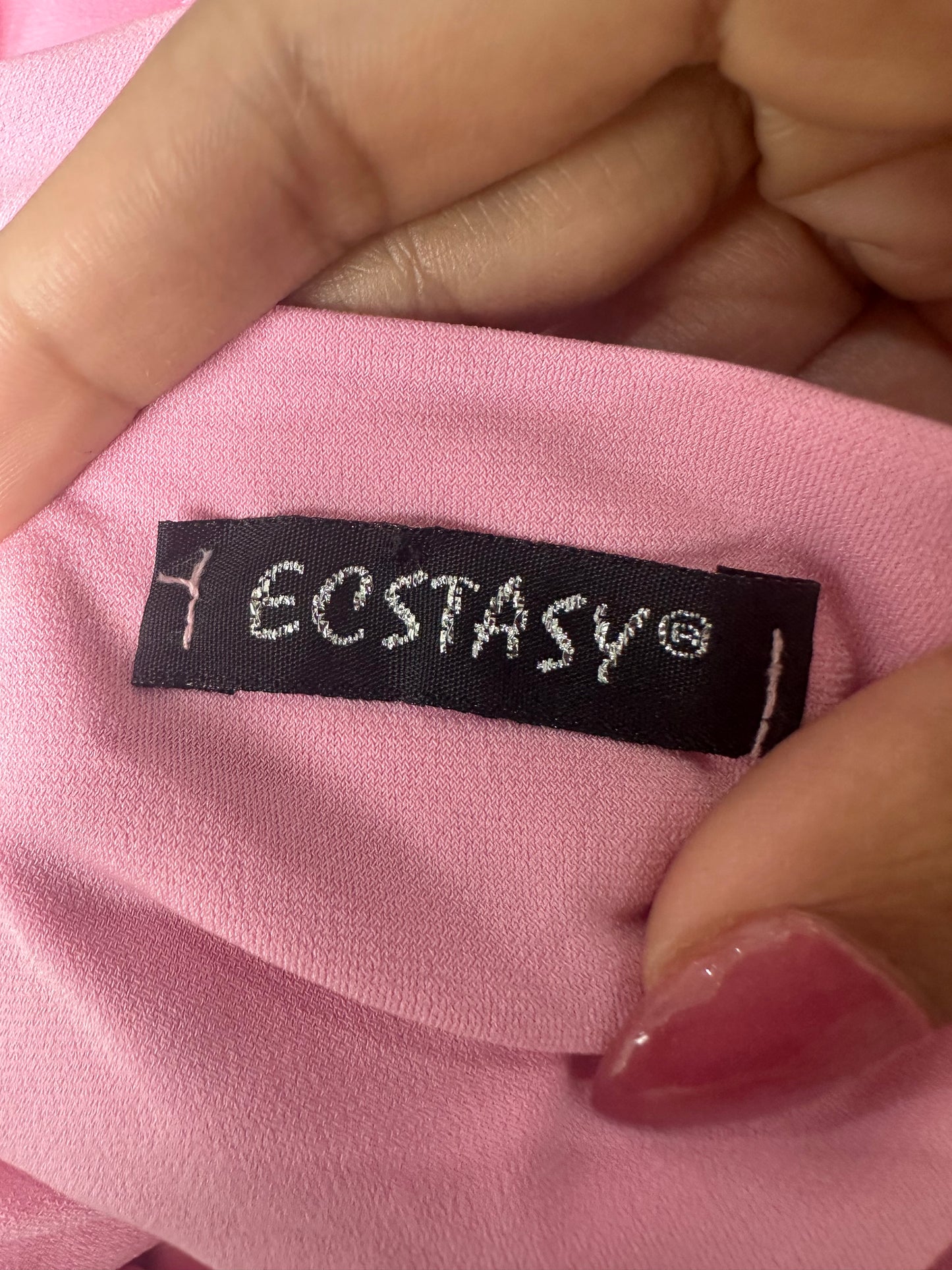 ‼️ | small pink cowl neck halterneck top