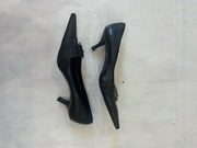 SATC drop | couleur: noir + argenté · article: chaussures à talons · détails: détail + boucle + UK 5