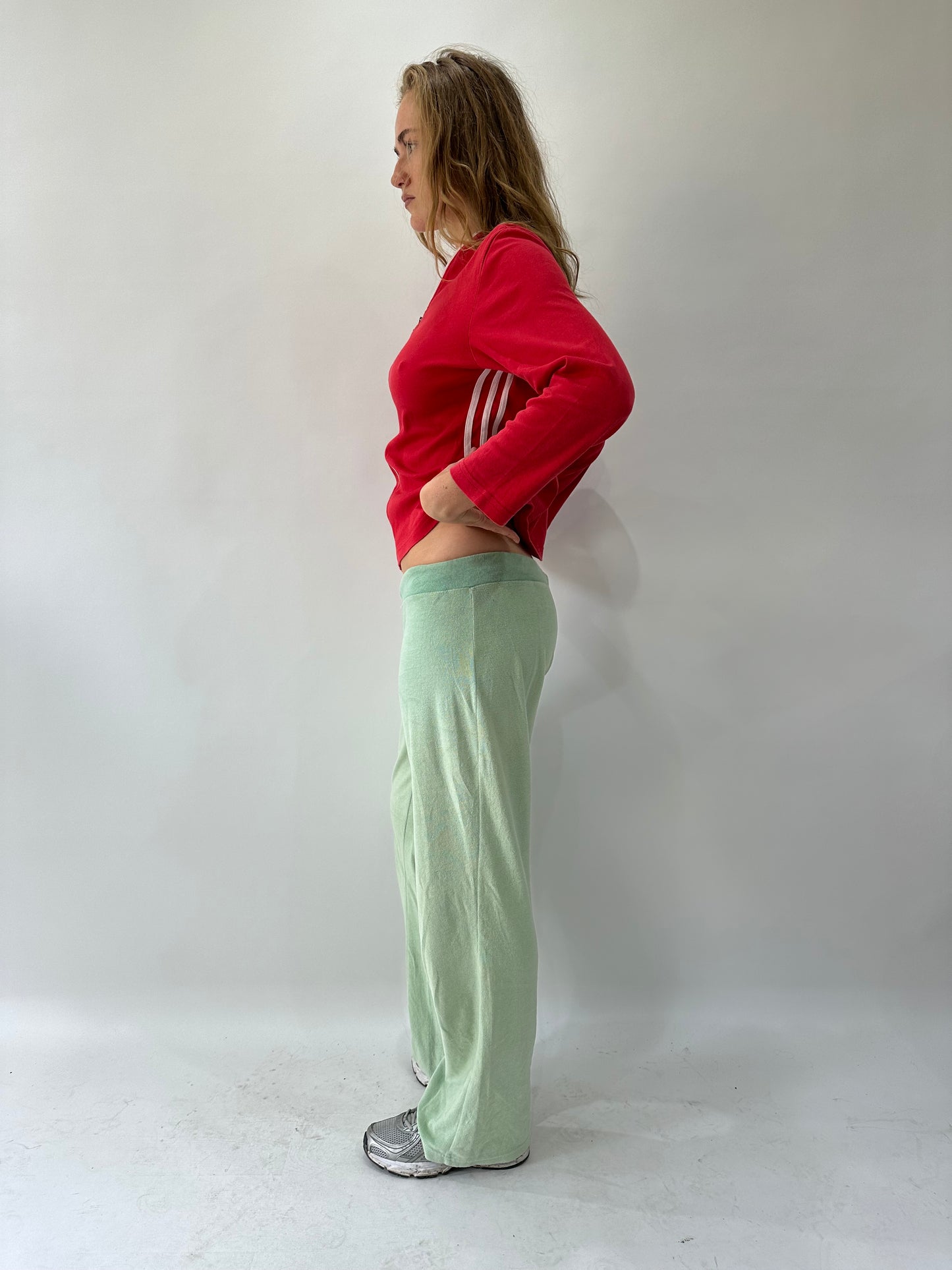 athleisure edit | medium red adidas zip up top