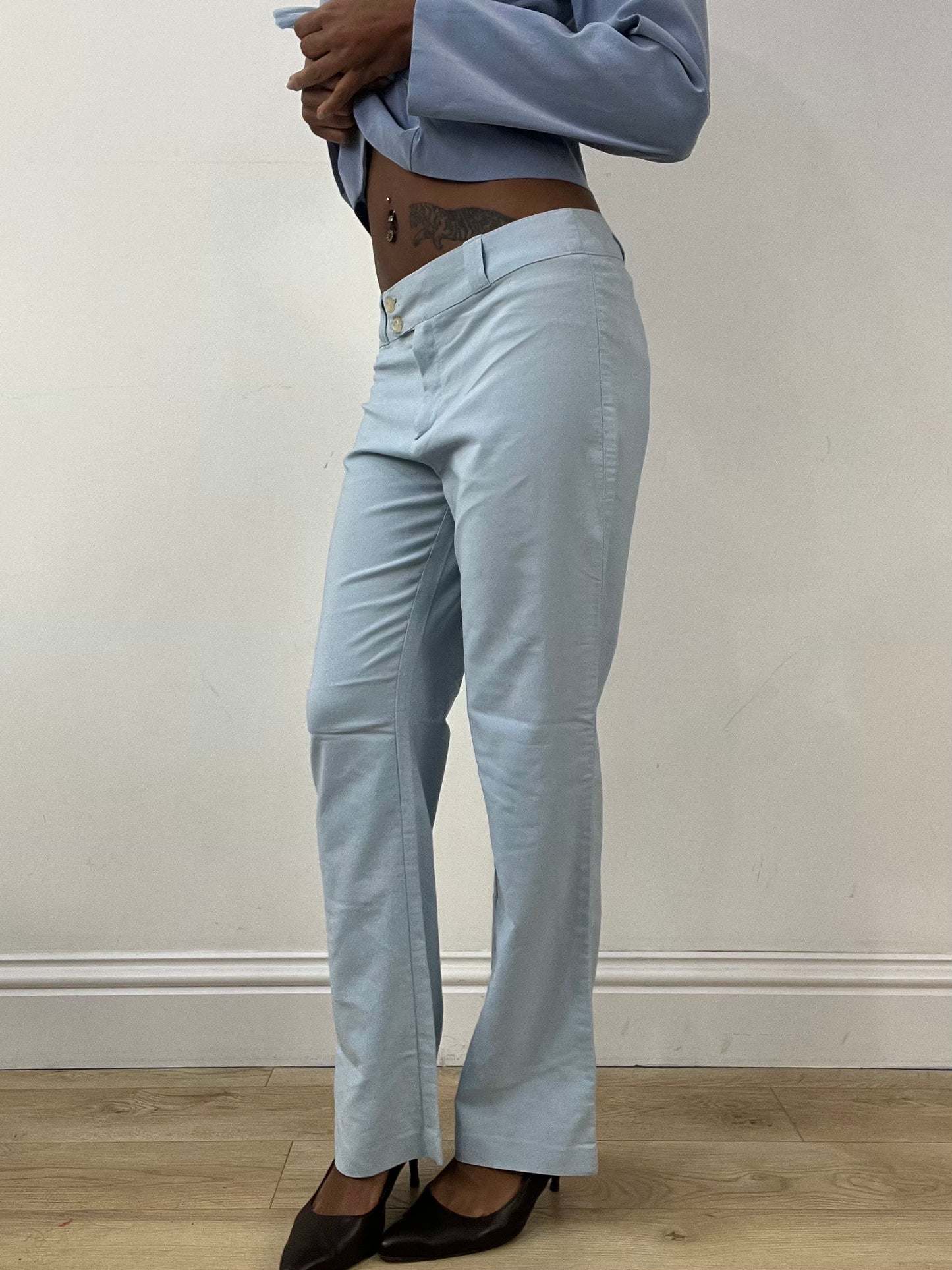 BEST PICKS | small light blue straight leg trousers