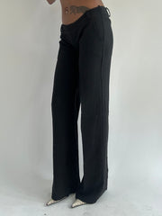 ‼️ | black belted style fitted trousers