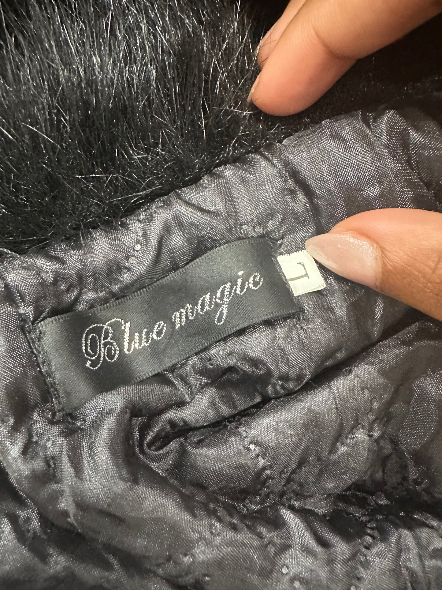 vintage edit: halloween | medium black faux fur jacket
