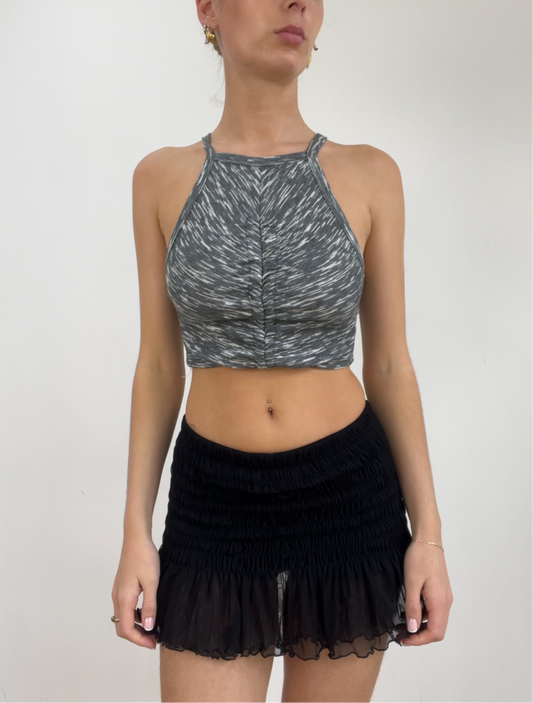 💻‼️💚 extra small grey ruched top