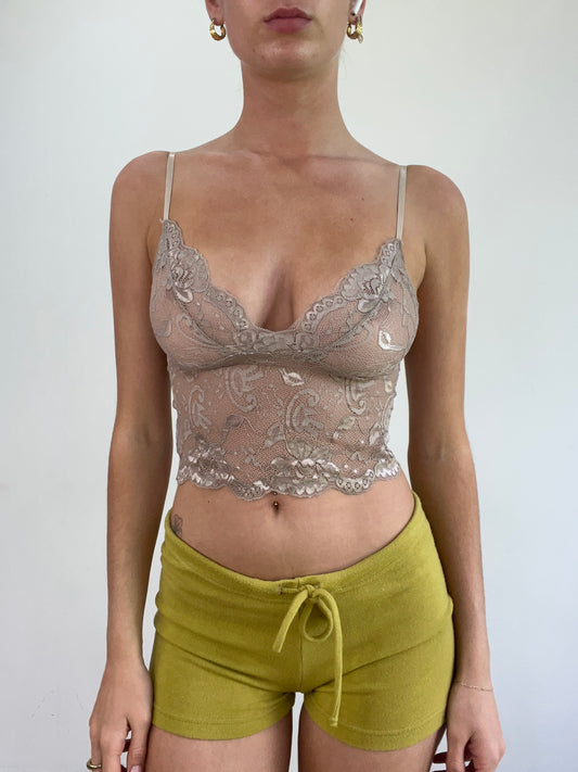 💻‼️ brown / nude lace bralette