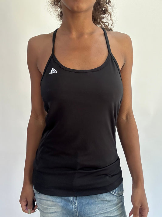 wag drop | small black adidas fitted cami vest top