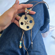 COASTAL COWGIRL DROP | brown long necklace with tassels