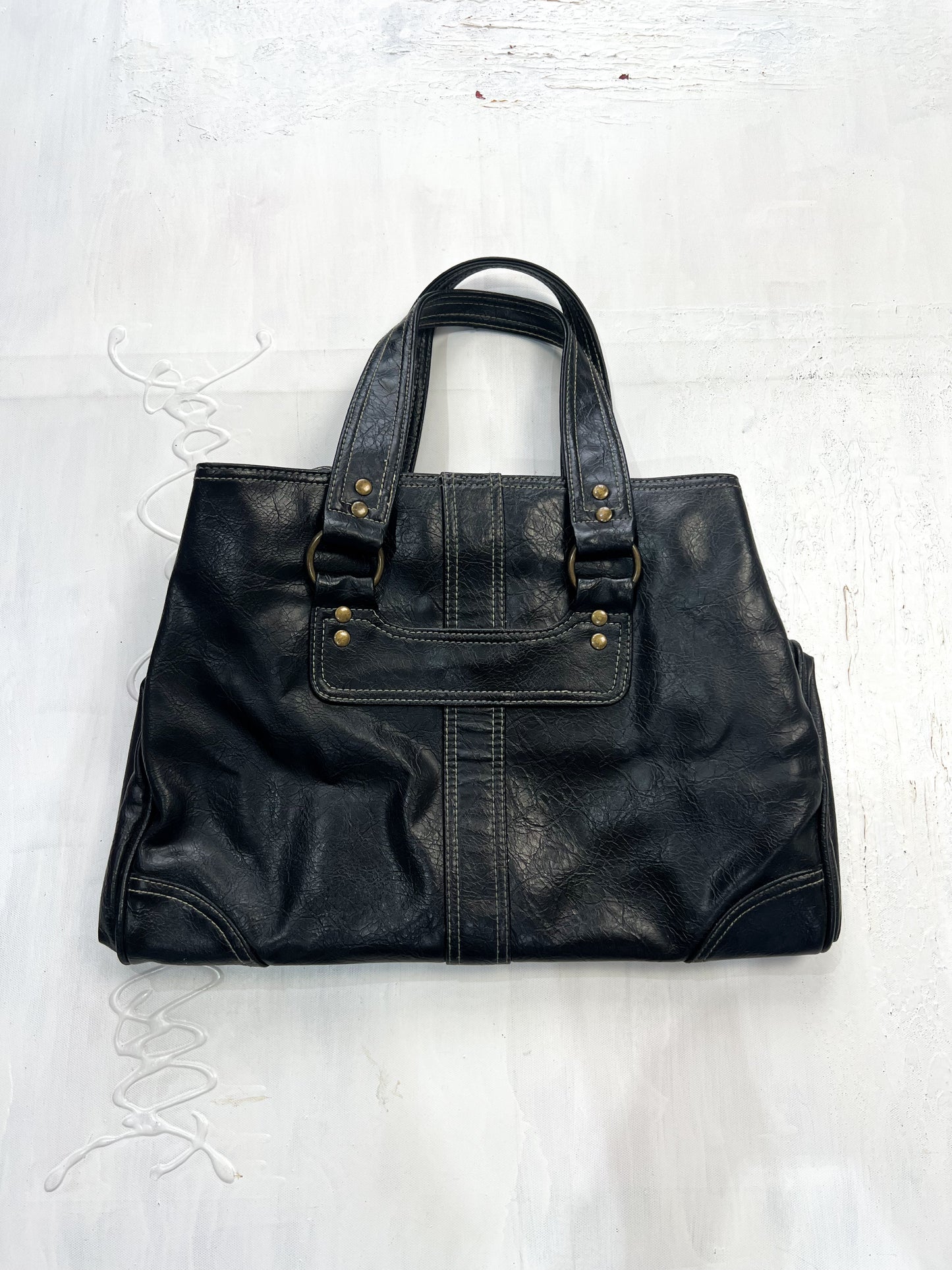 gilmore girls | black structured handbag